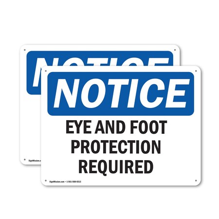 Signmission 7 in Height, 10 in Width, Plastic, Rectangle OS-2PACK-NS-P-710-L-12307